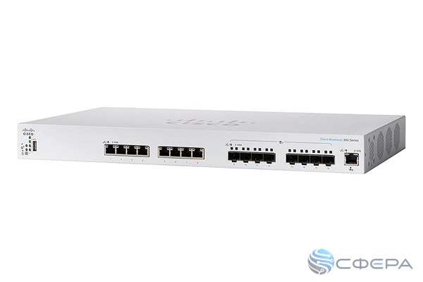 Коммутатор агрегации Cisco CBS350-16XTS, 12×10G, 4×SFP+