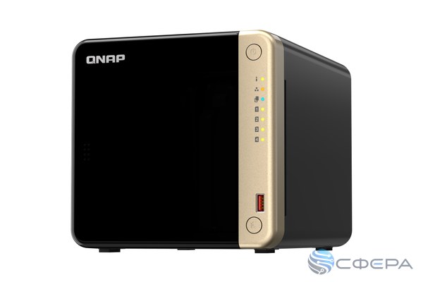 СХД NAS 4 отсека, 2×GbE, поддержка RAID 0/1/5/10