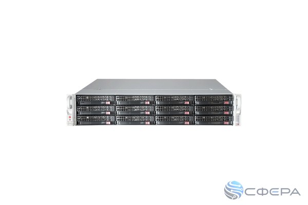 Сервер 2U для видеонаблюдения, Xeon E, 64 ГБ, 12×LFF